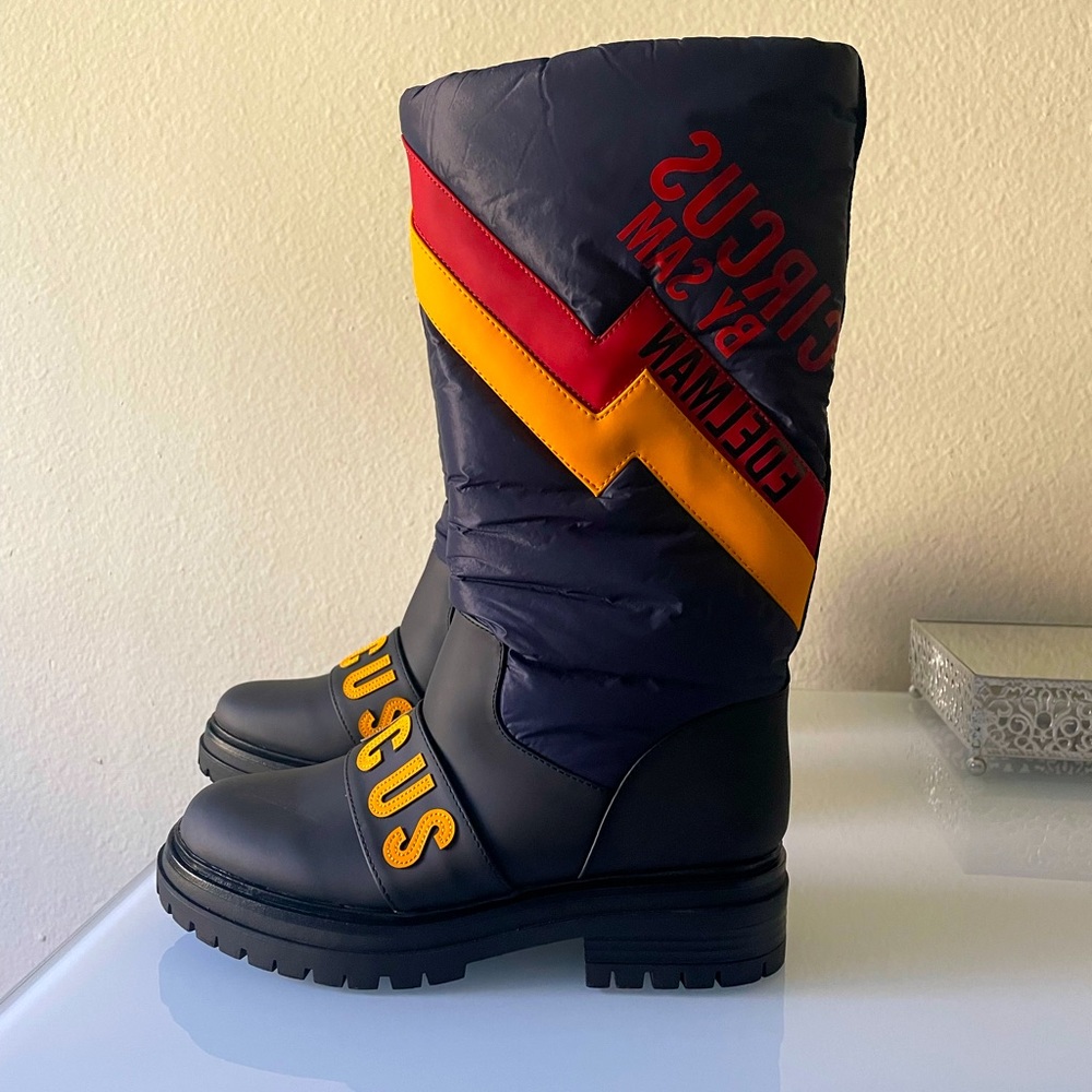 CIRCUS by Sam Edelman “Gabbi” Boots in “Baltic Navy/Black Multi” Print - Picture 4 of 11